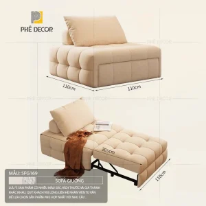 Chi phí cho một chiếc sofa giường đơn phụ thuộc vào nhiều yếu tố