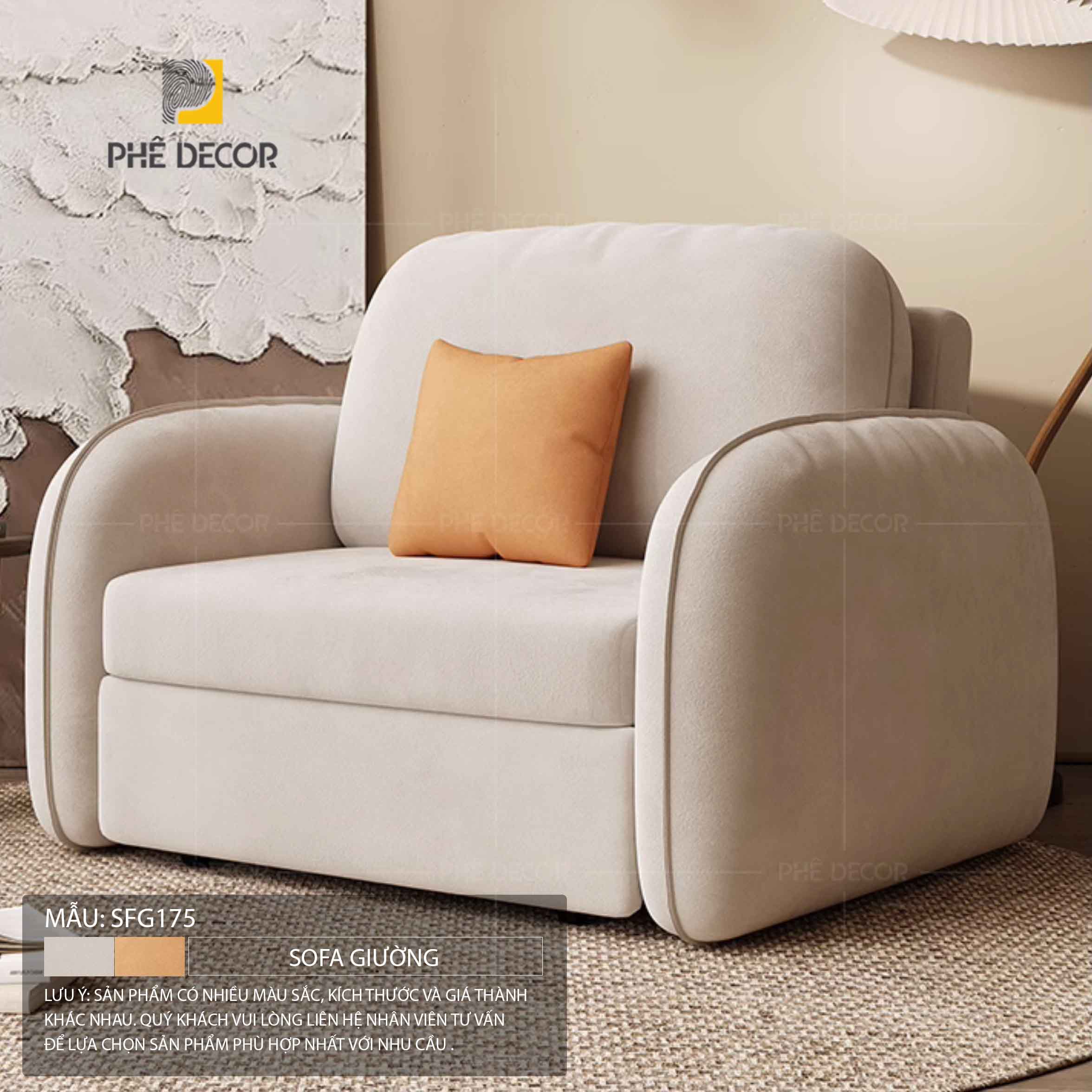 SFG175 - Sofa Giường Đơn Cao Cấp