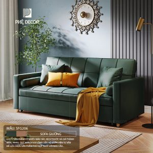 Sofa Giường Nỉ Đệm Lò Xo SFG206