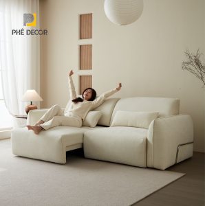 Tư thế nằm không trọng lực giảm áp lực cột sống trên sofa giường tự động