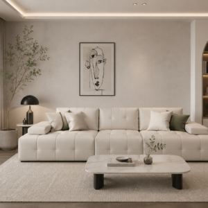 Cách Phối Màu Sofa Giường Phòng Khách Chuẩn Quy Tắc 60-30-10